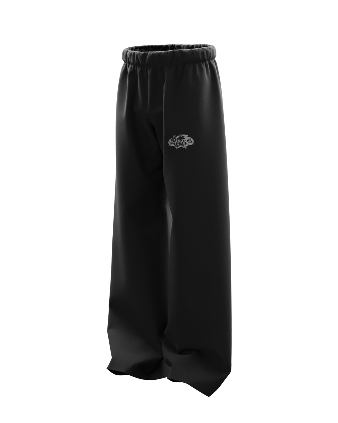 Basic Black Genrage Baggy Pants