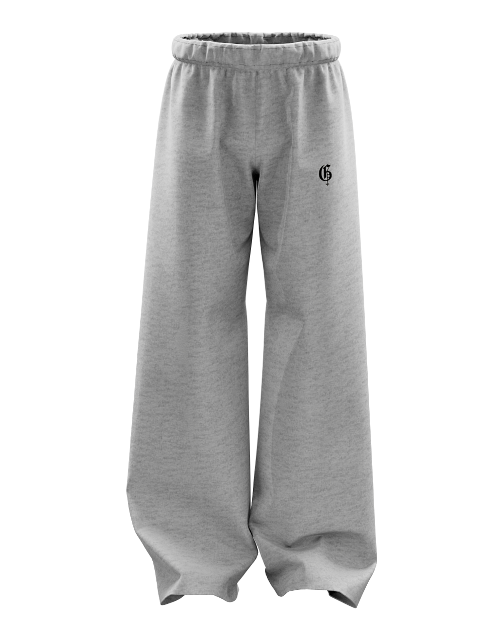 Basic Grey Genrage Baggy Pants