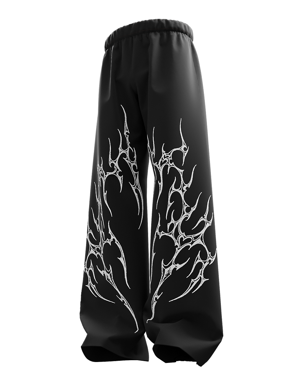 Bexor Black Unisex Straight Fit Baggy Pants