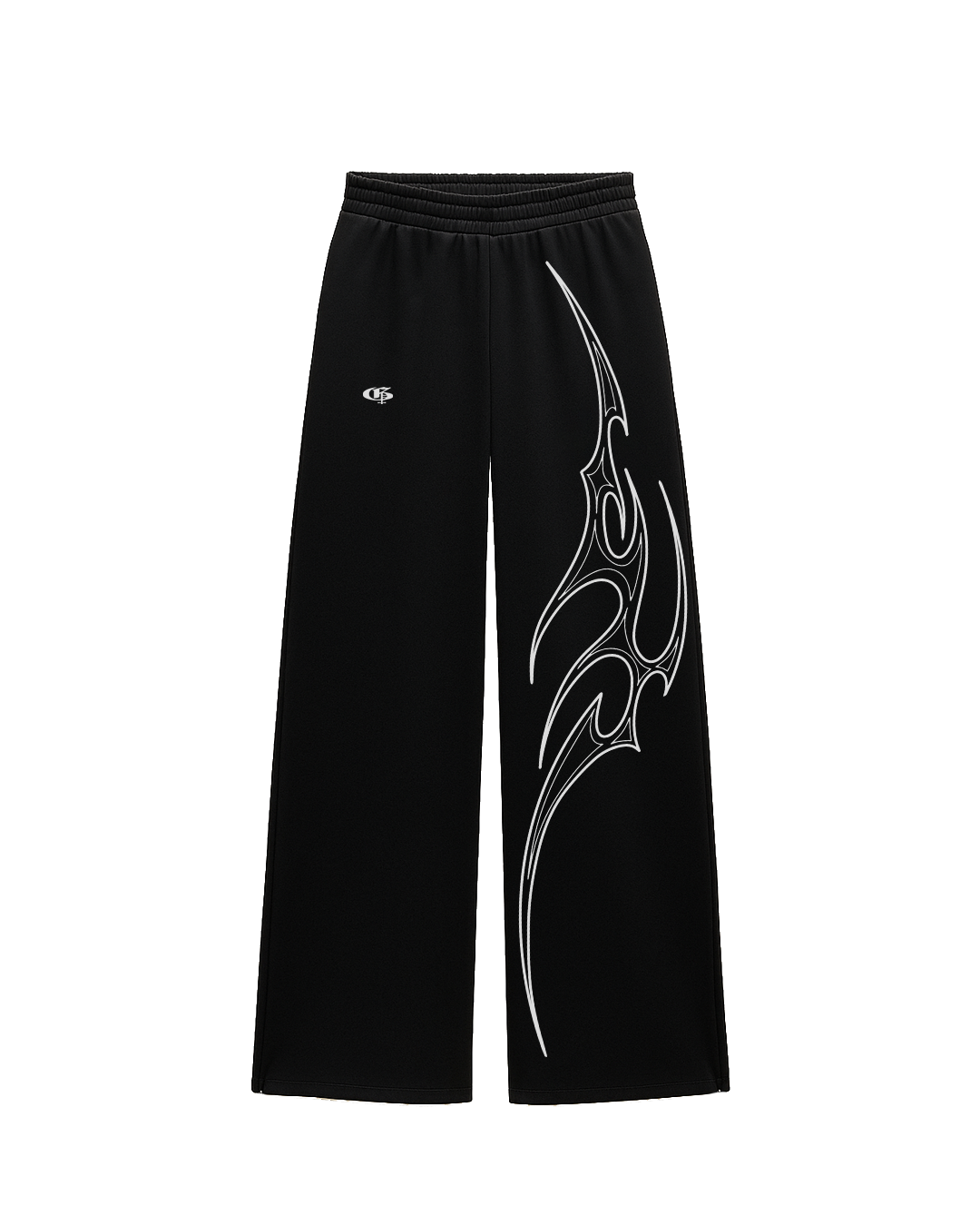 Black Iconis Unisex Straight Fit Baggy Pants