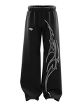 Black Iconis Unisex Straight Fit Baggy Pants