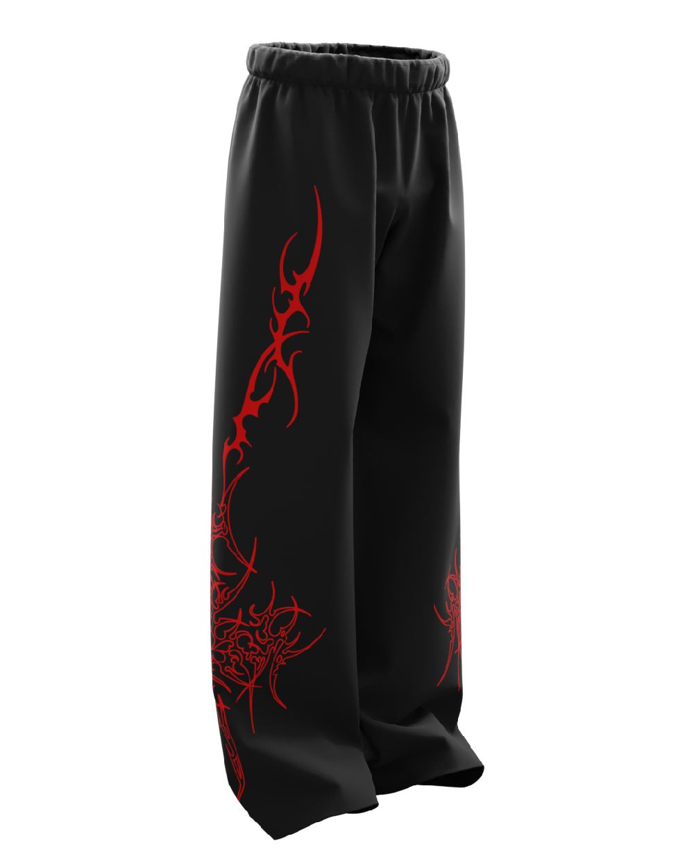 Bloodsigil Black Unisex Straight Fit Baggy Pants