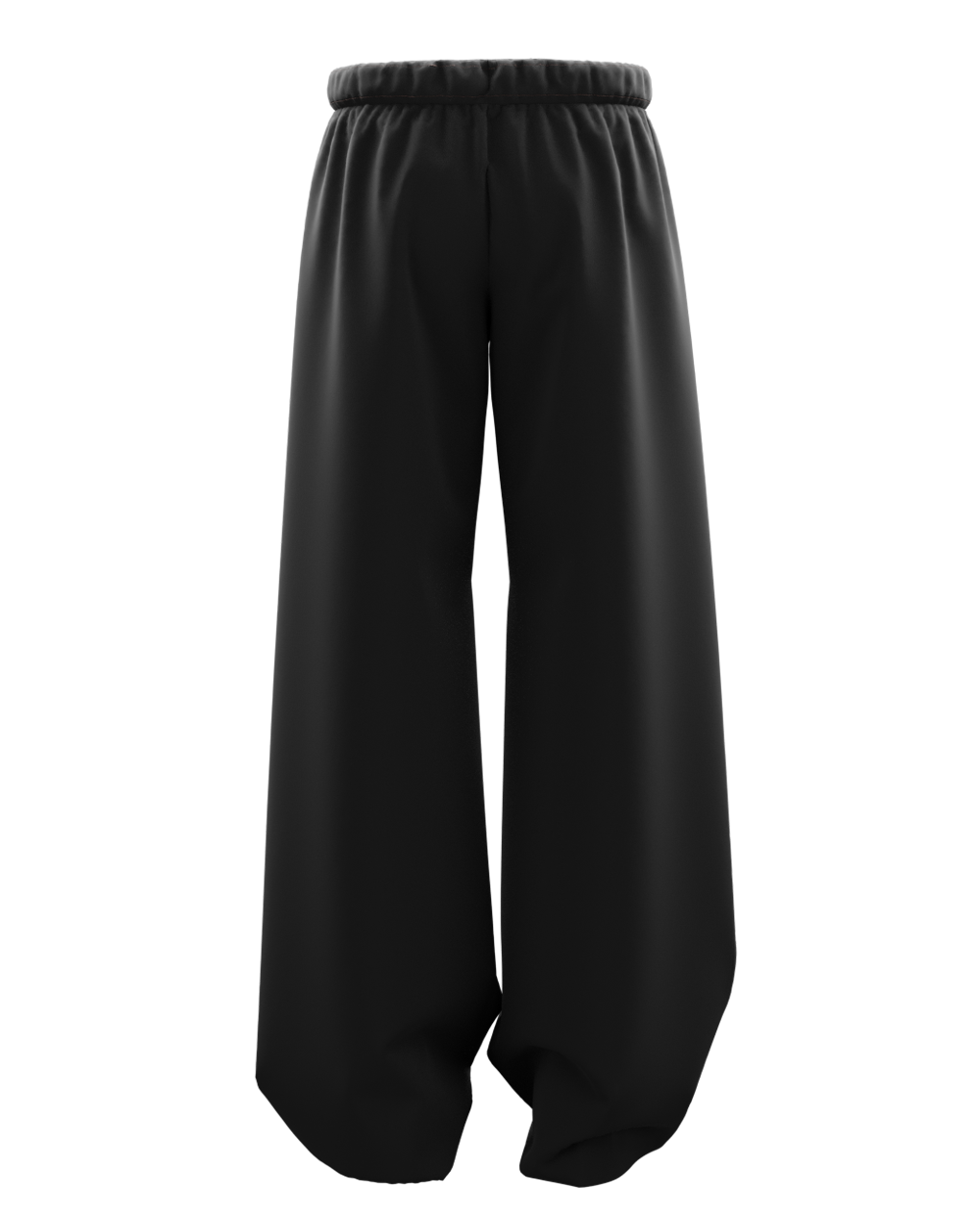 Saiyan Black Unisex Straight Fit Baggy Pants