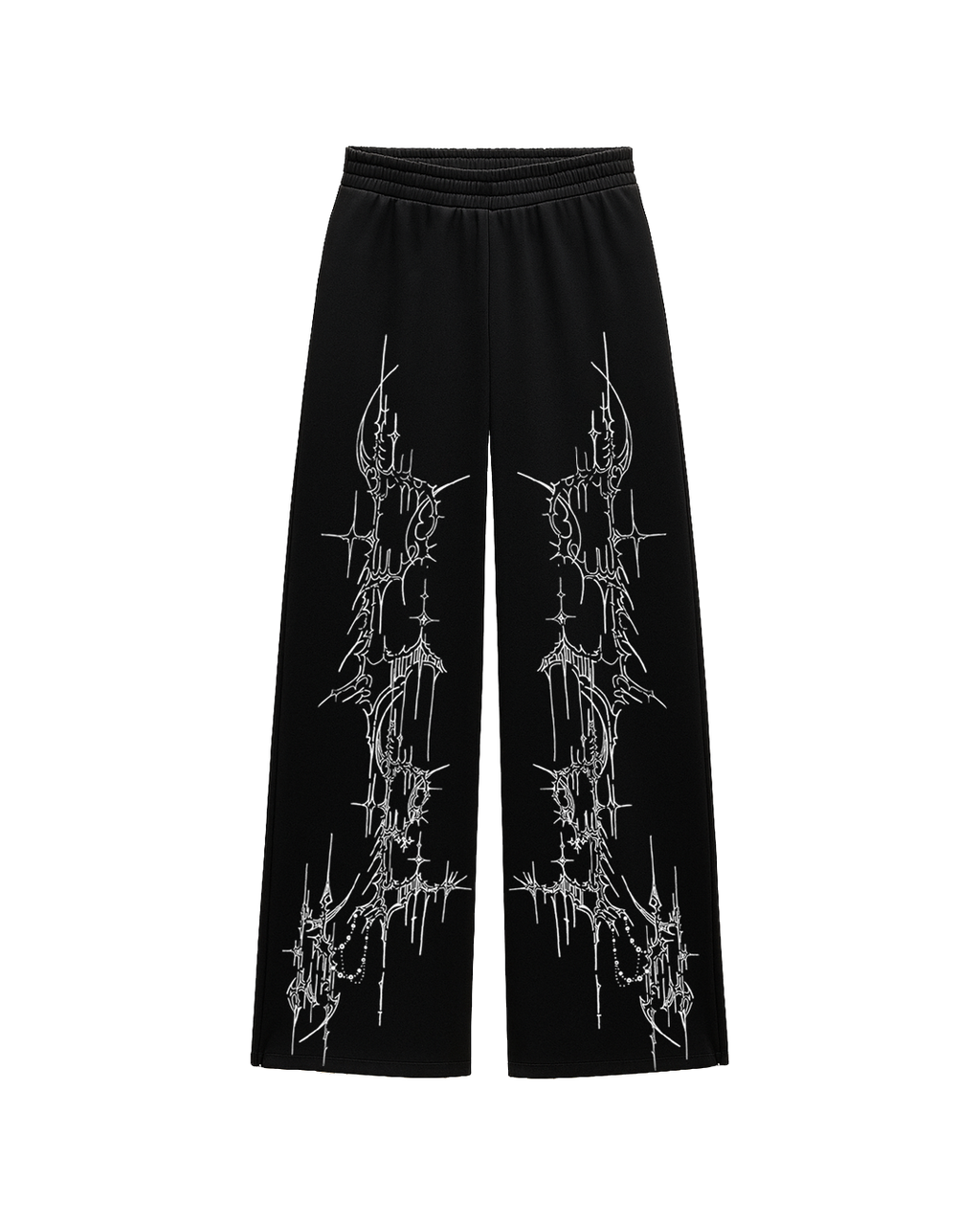 Sigilborn Black Unisex Straight Fit Baggy Pants