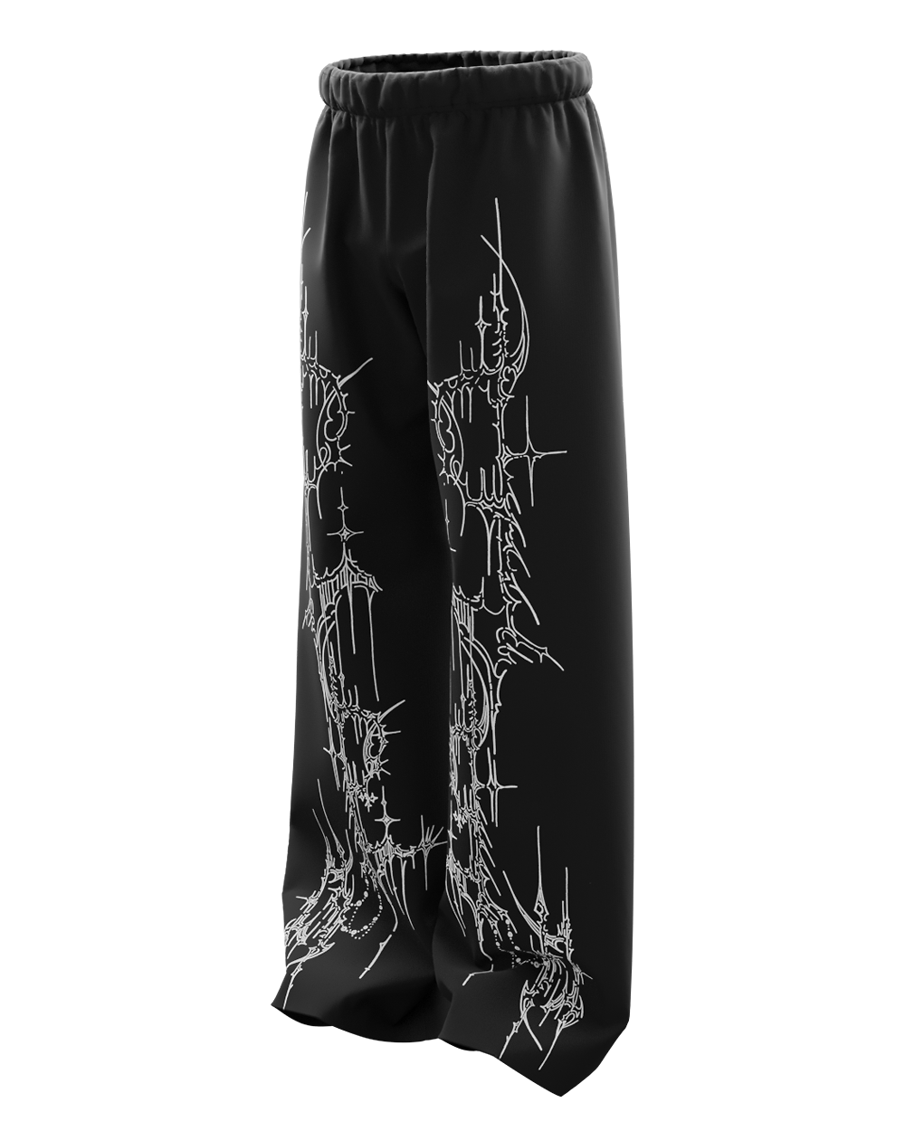 Sigilborn Black Unisex Straight Fit Baggy Pants