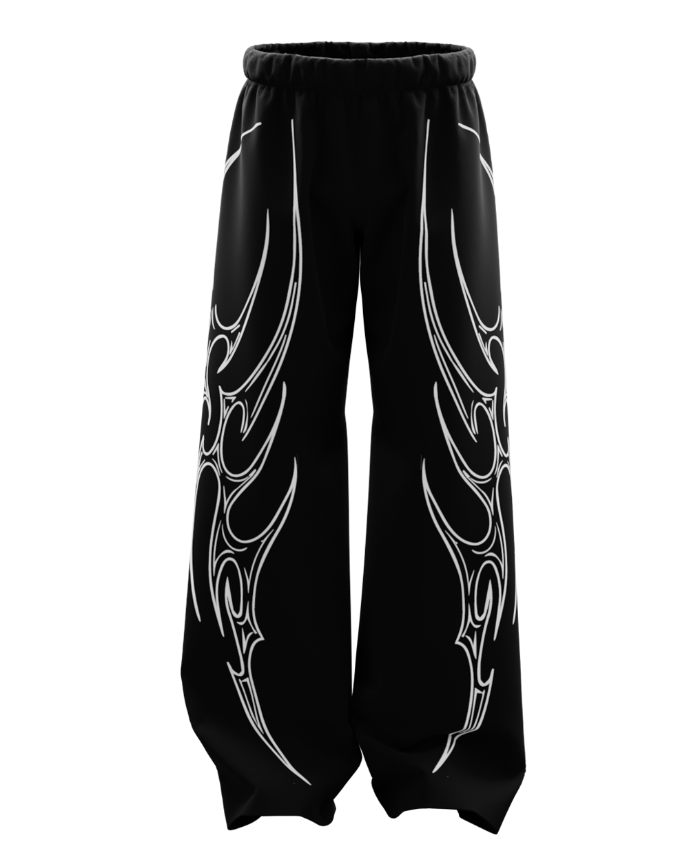 Vedha Black Unisex Straight Baggy Pants