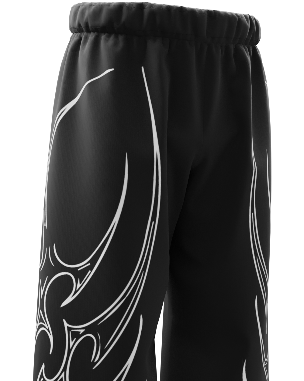 Vedha Black Unisex Straight Baggy Pants