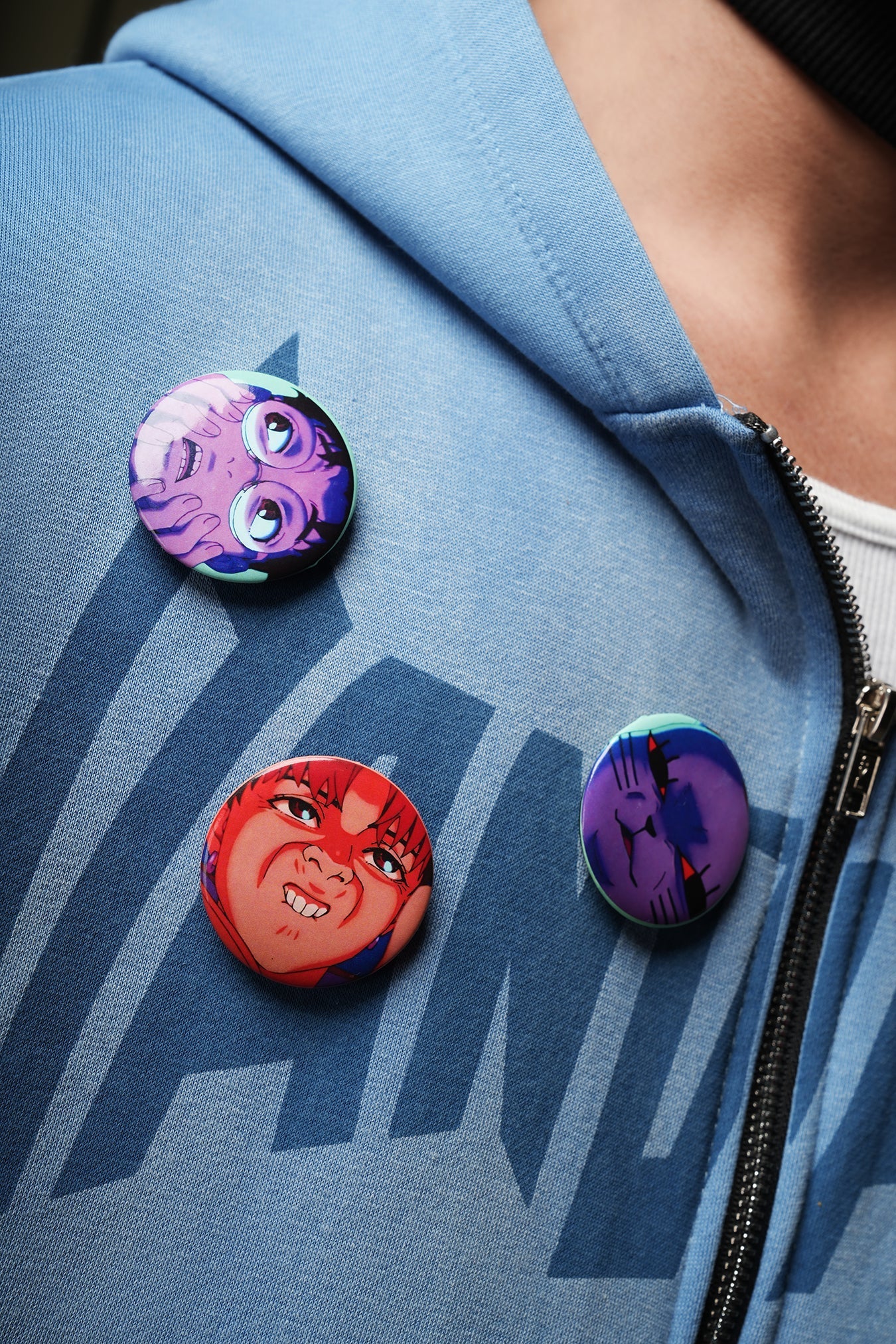 Maniacs - Blue washed Jacket (Badges Included)