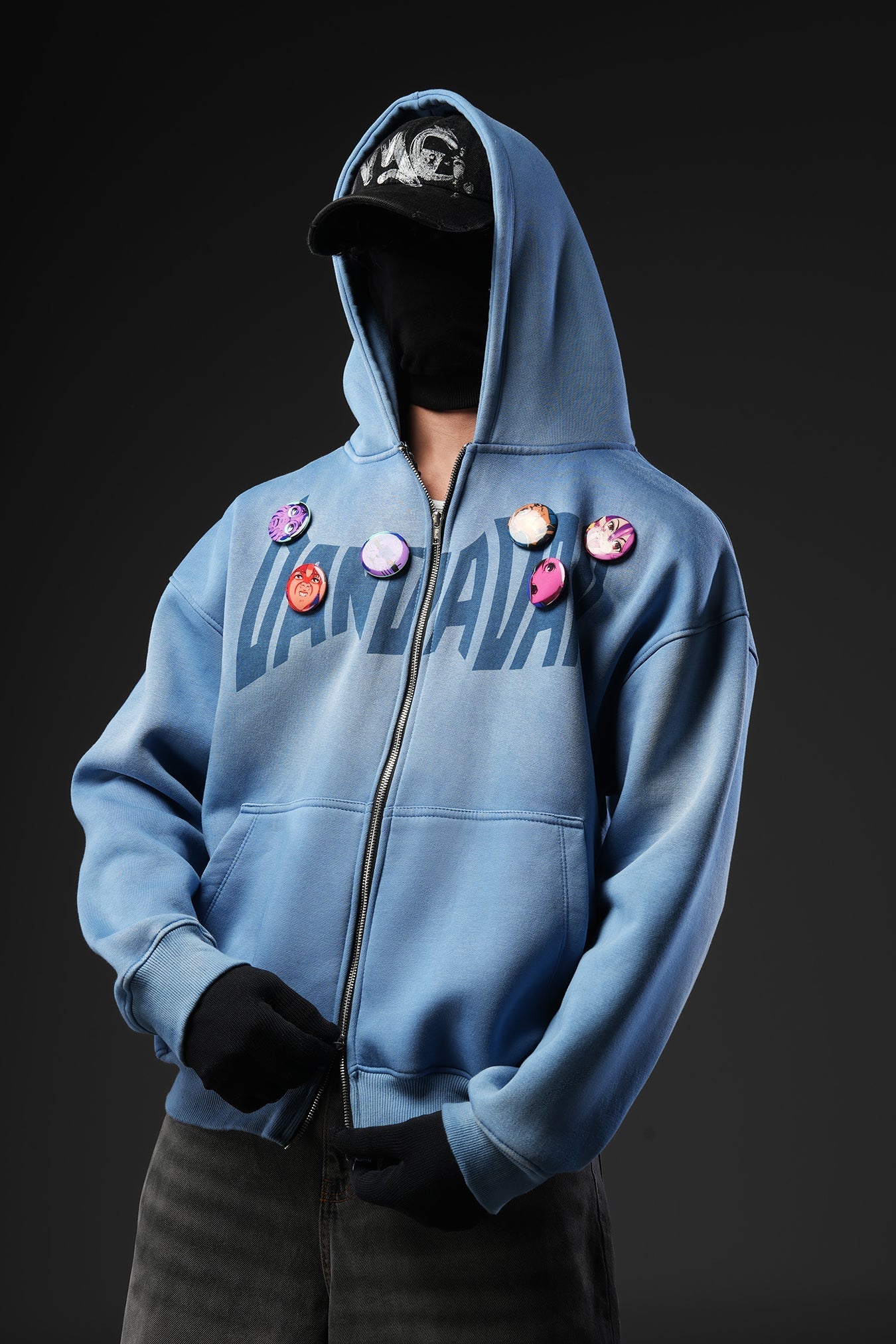 Maniacs - Blue washed Jacket (Badges Included)