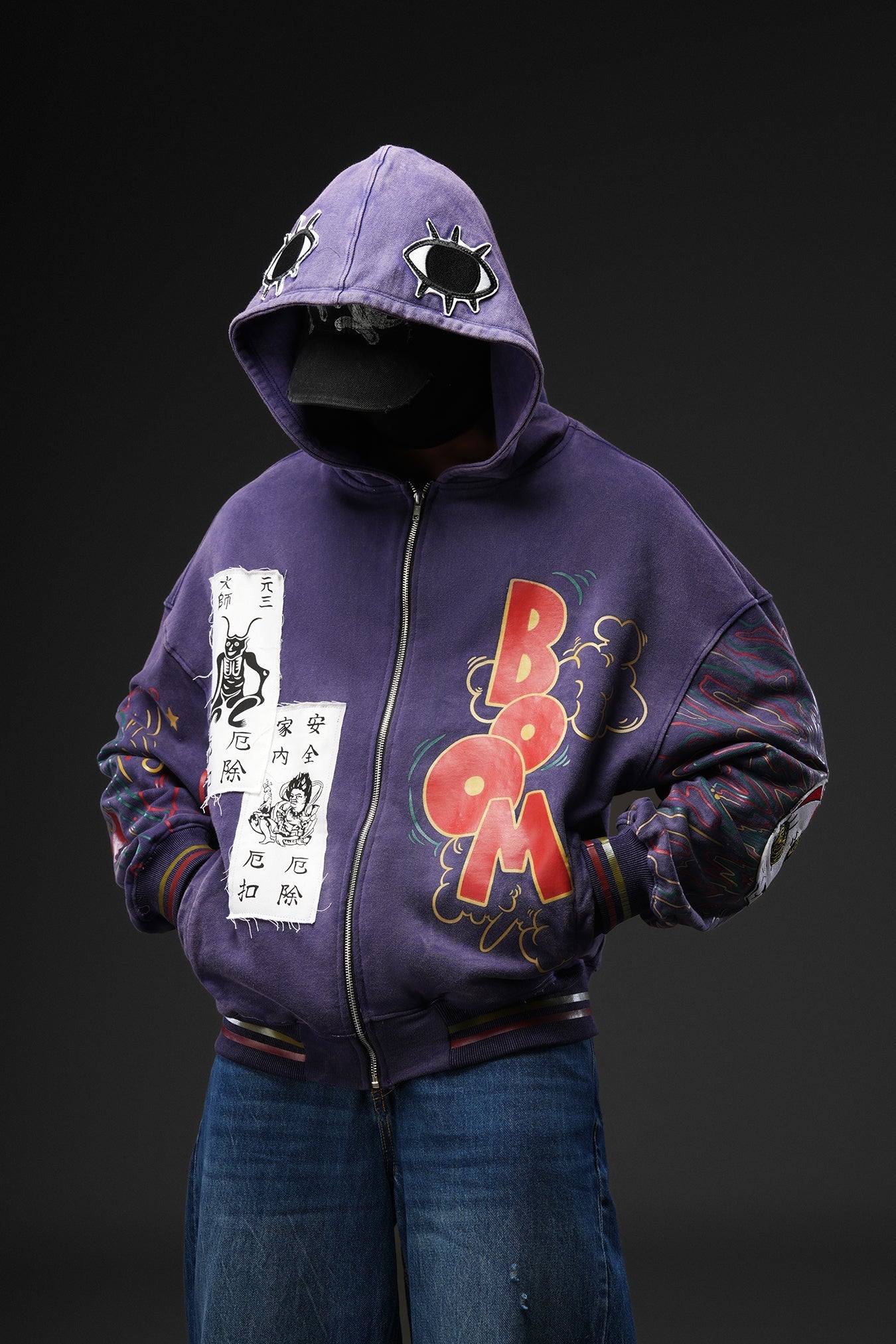 Paranorman - Purple Washed Patch-worked Jacket