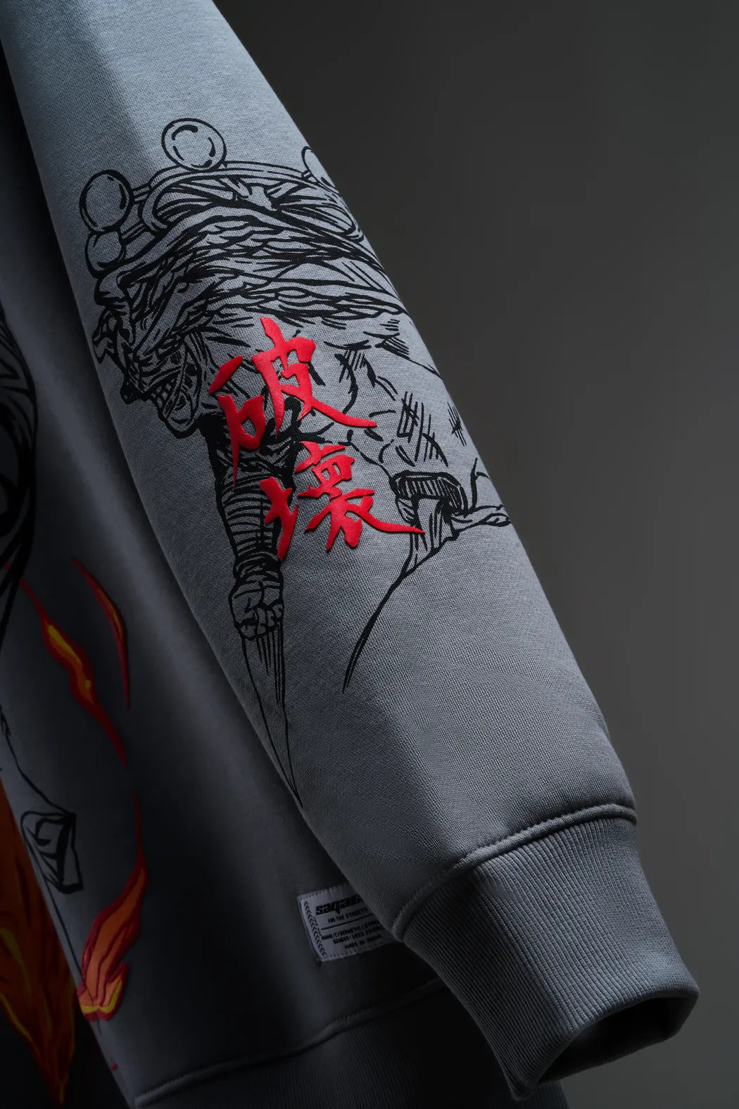 The Shibuya Incident – Anime Oversized Sweatshirt with Puff Print and Embroidery